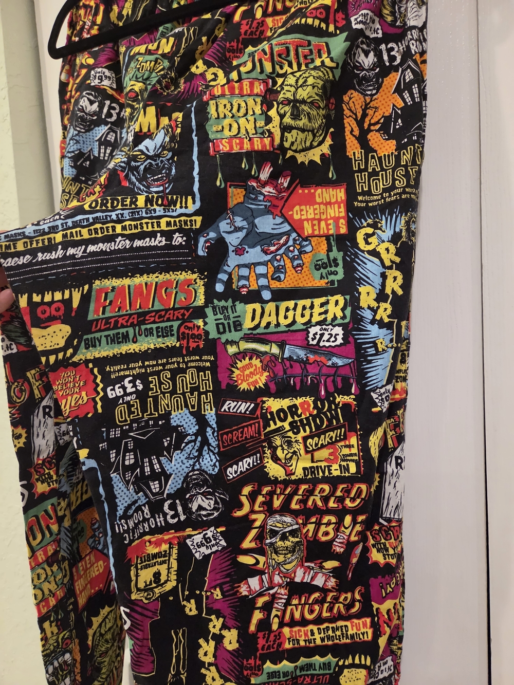 Halloween Monster Print Lounge Pants Men's Large - Picture 7 of 9